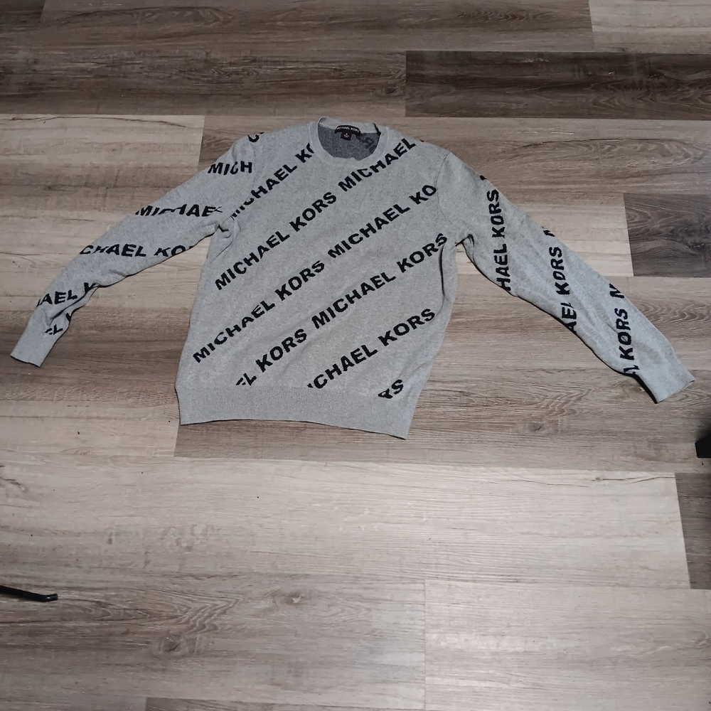 Michael Kors Gray Logo Sweater for Men